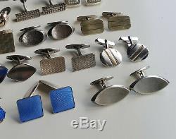 Set Of 50 Scandinavian Silver 925s Cufflinks Pairs By Georg Jensen, N. E. From