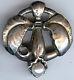 Signed Georg Jensen Denmark Antique Sterling Silver Orchid Flower Pearl Pin