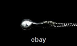Silver Small Spoon Pendant SGP, Scandinavian Jewelry, Vintage Pendant Necklace