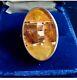 Sterling Silver Amber Ring Scandinavian Danish Midcentury Artisan 925 Sz6 Signed