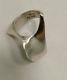 Sterling Silver Modernist Ring by Hans Hansen for Georg Jensen Denmark Size 6