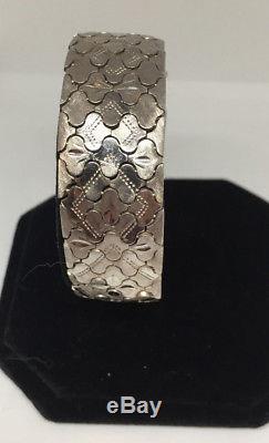 Sterling Silver Norway Norwegian Mid Century Chunky Bracelet