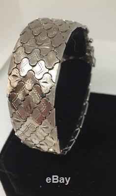 Sterling Silver Norway Norwegian Mid Century Chunky Bracelet