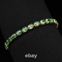 Striking Green Tsavorite Garnet Rare 25Ct 925 Sterling Silver Handmade Bracelets