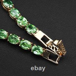 Striking Green Tsavorite Garnet Rare 25Ct 925 Sterling Silver Handmade Bracelets