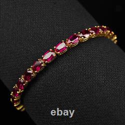 Striking Red Rubellite Tourmaline 17.30Ct 925 Sterling Silver Handmade Bracelets