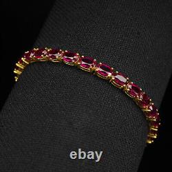 Striking Red Rubellite Tourmaline 17.30Ct 925 Sterling Silver Handmade Bracelets