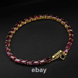 Striking Red Rubellite Tourmaline 17.30Ct 925 Sterling Silver Handmade Bracelets