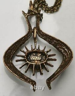 Studio Else & Paul Norway Norwegian scandinavian jewelry vintage bronze pendant
