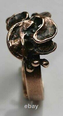 Studio Else & Paul vintage ring bronze Norway Norwegian Scandinavian jewelry