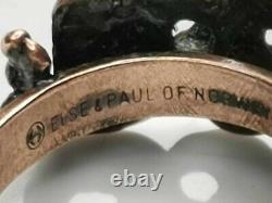 Studio Else & Paul vintage ring bronze Norway Norwegian Scandinavian jewelry