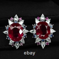 Stupendous Blood Red Ruby Rare 38.20Ct 925 Sterling Silver Handmade Jewelry Sets