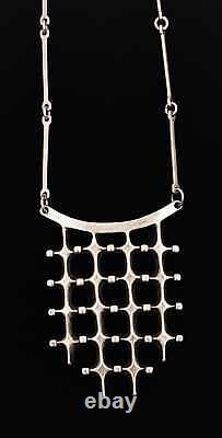 Superb Marianne Berg David Andersen Sterling LARGE Viking Necklace 1960s