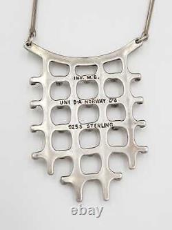 Superb Marianne Berg David Andersen Sterling LARGE Viking Necklace 1960s