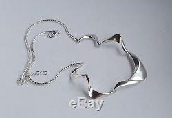 Swedish 2000's IDUNA Silver 925 Modernist Necklace