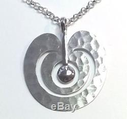 Tapio Wirkkala Finland Sterling Silver Apple Pendant with Chain Signed TW
