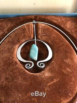Tone Vigeland Norway Designs Neck Ring Pendant Sterling Silver Norwegian box