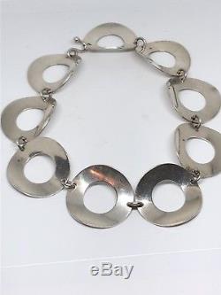 Tone Vigeland Punch Sterling Silver necklace Norway Norwegian RARE