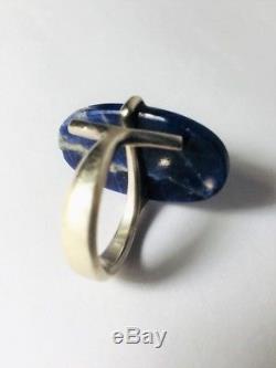 Torun Bulow Hube for Georg Jensen lapis lazuli silver ring marked