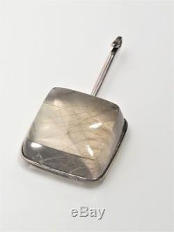 Torun Bulow Hube for Georg Jensen large rutilated quartz stone pendant