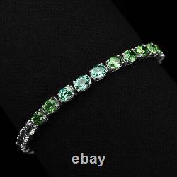 Tsavorite Garnet Sapphire Tourmaline Rare 18.70Ct 925 Sterling Silver Baracelets