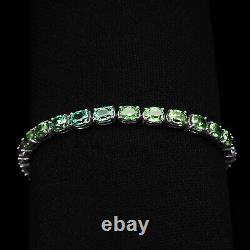 Tsavorite Garnet Sapphire Tourmaline Rare 18.70Ct 925 Sterling Silver Baracelets