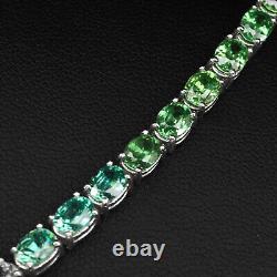 Tsavorite Garnet Sapphire Tourmaline Rare 18.70Ct 925 Sterling Silver Baracelets