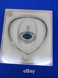 Uni David-Anderson Boxed Sterling 925 Pendant Neckring Modernist Norway