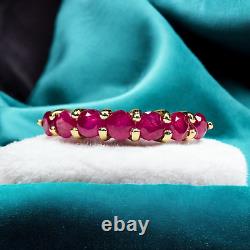 VINTAGE- 14k Gold -Natural Ruby Ring- Size 6 -Stacking Ring -1/2 Carat T. W. 1g