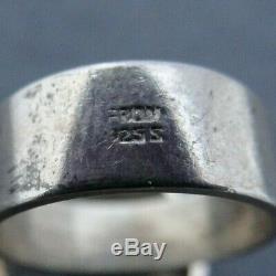 VINTAGE N. E. FROM STERLING SILVER 925s WITH ROCK CRYSTAL RING DENMARK