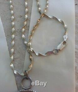 Valdres Solvsmie Vintage Dangle. 925 Silver Modernist Necklace Norway Mid Cen