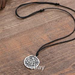 Valknut Pendant Mens Necklace Scandinavian Symbol Norse Viking Warrior Jewelry