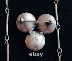 VintageNeils Erik FROM Modernist Denmark 925 Baltic Amber Necklace & Pendant