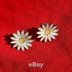 Vintage AKSEL HOLMSEN Norway 925 Sterling Daisy Flower Parure Bracelet 3 Pc. Set