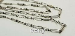 Vintage ARNE JOHNSON (AJ) DENMARK Sterling Silver Modernist Chain Necklace