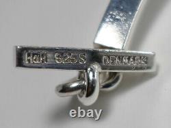 Vintage Authentic Georg Jensen Hans Hansen Sterling Silver Choker Necklace 185