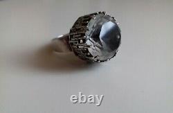 Vintage Bengt Hallberg U9 830 S Silver With Rock Crystal Ring Sweden