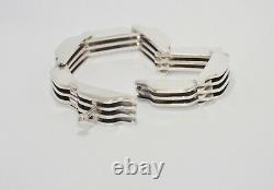 Vintage Bent Knudsen DENMARK Sterling Silver Bar/Link Bracelet MODERNIST 925