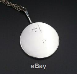 Vintage Bert Nienhuis Modernist Enamel Pendant Necklace 28 Denmark BN NS1421