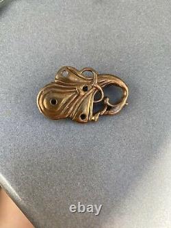 Vintage Bronze Denmark Signed Pin Brooch Seashell Jewelry