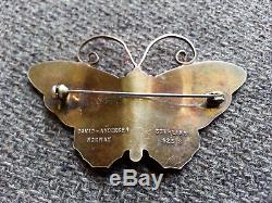 Vintage DAVID-ANDERSEN Sterling Silver 925 Enamel Butterfly Norway PIN-Brooch