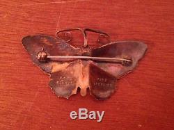 Vintage Danish Modern David Andersen Sterling Silver Butterfly Pin / Brooch