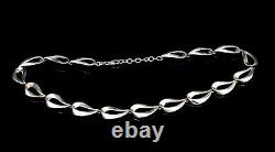 Vintage Danish SCROUPLES Sterling Silver Necklace Large Link Necklace Modern