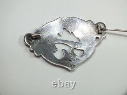 Vintage Danish Silver 830s Signed Eiler & Marloe E&m Modernist Fish Brooch 216
