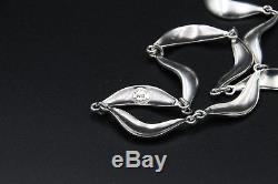 Vintage Danish Sterling Silver Crescent Shaped Necklace B Margossian Denmark