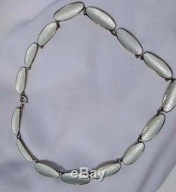 Vintage David Andersen Norway Signed Sterling Enamel Necklace Bracelet Set