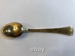 Vintage David Andersen Norway Sterling Silver 6 Spoon Set Demitasse Gilt Enamel