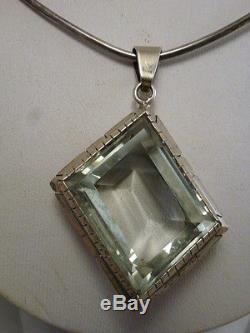 Vintage David Andersen Norway Sterling Silver Collar Choker Necklace & Stone
