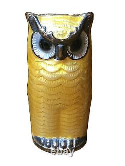 Vintage David Andersen Norway Sterling Silver Enamel Owl Figural Pin Brooch