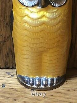 Vintage David Andersen Norway Sterling Silver Enamel Owl Figural Pin Brooch